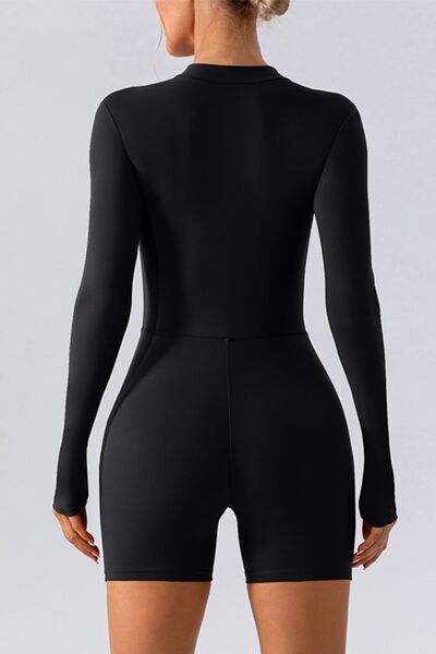 Zip Long Sleeve Active Romper